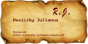 Reviczky Julianna névjegykártya